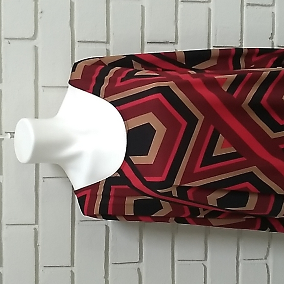 NY Collection Multicolor Criss Cross Back Dress. Size 1X NWT - Picture 2 of 10